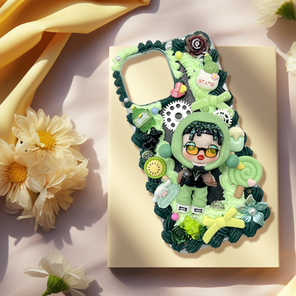 (Skull Panda)) Decoden Phone case,Personalized Cream Glue Phone Case