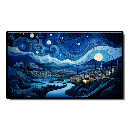 A tribute to Van Gogh's starry canvas,Homage to the master Van Gogh Starry Night canvas painting oil painting art abstract wall art living room decoration Home decor