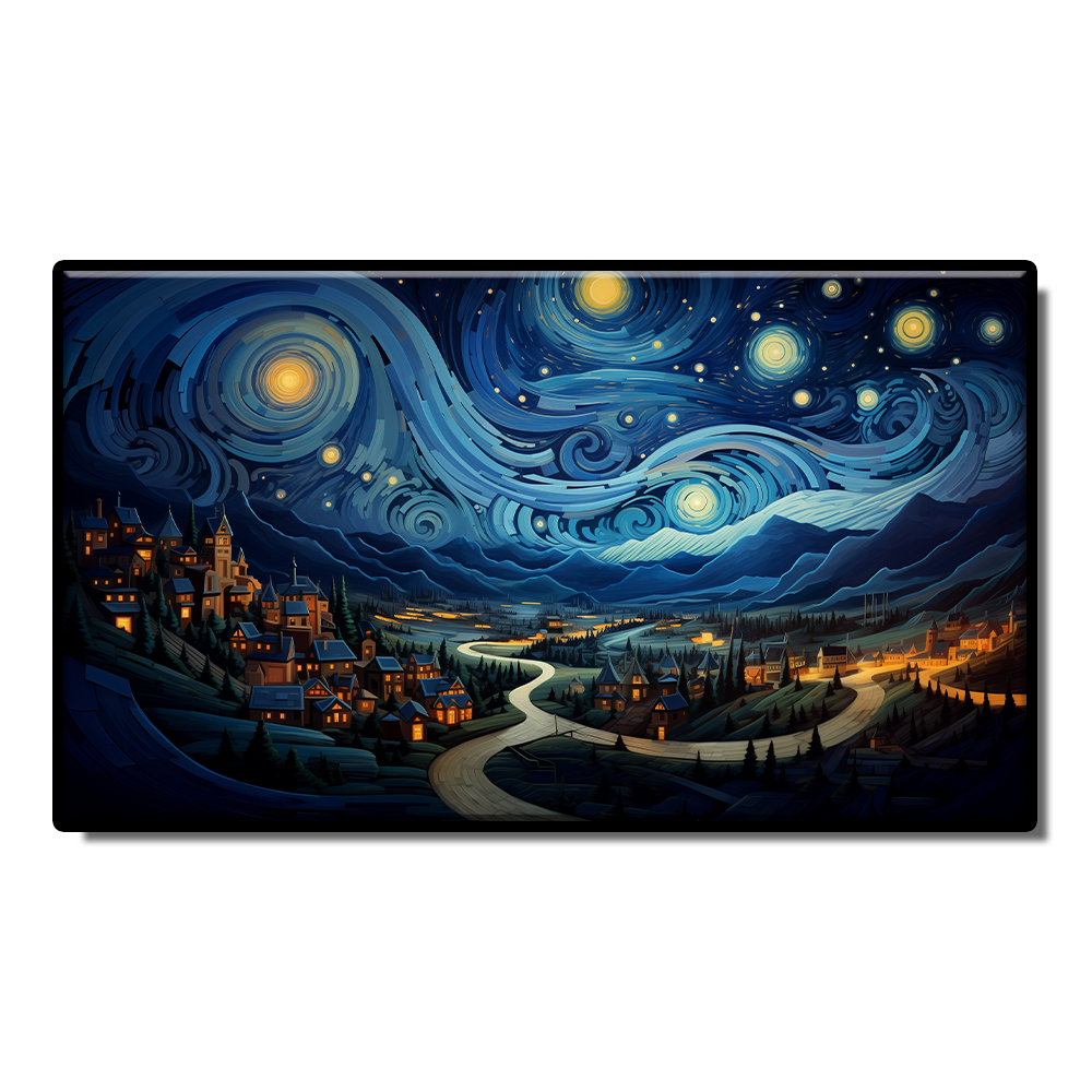 A tribute to Van Gogh's starry canvas,Homage to the master Van Gogh Starry Night canvas painting oil painting art abstract wall art living room decoration Home decor