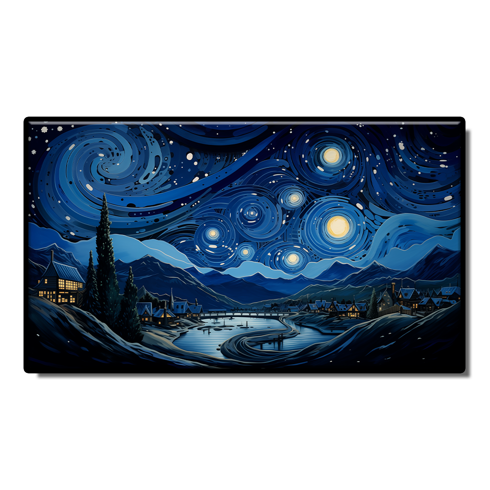 A tribute to Van Gogh's starry canvas,Homage to the master Van Gogh Starry Night canvas painting oil painting art abstract wall art living room decoration Home decor