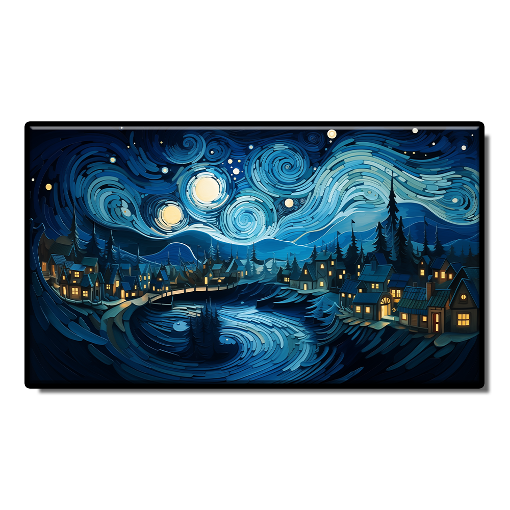 A tribute to Van Gogh's starry canvas,Homage to the master Van Gogh Starry Night canvas painting oil painting art abstract wall art living room decoration Home decor