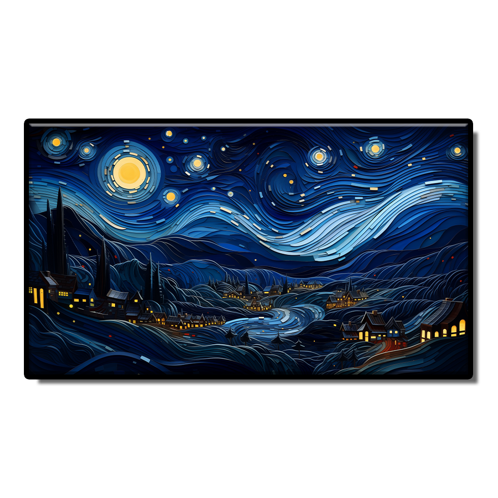 A tribute to Van Gogh's starry canvas,Homage to the master Van Gogh Starry Night canvas painting oil painting art abstract wall art living room decoration Home decor