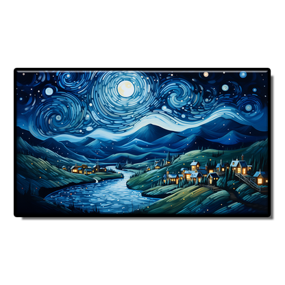 A tribute to Van Gogh's starry canvas,Homage to the master Van Gogh Starry Night canvas painting oil painting art abstract wall art living room decoration Home decor