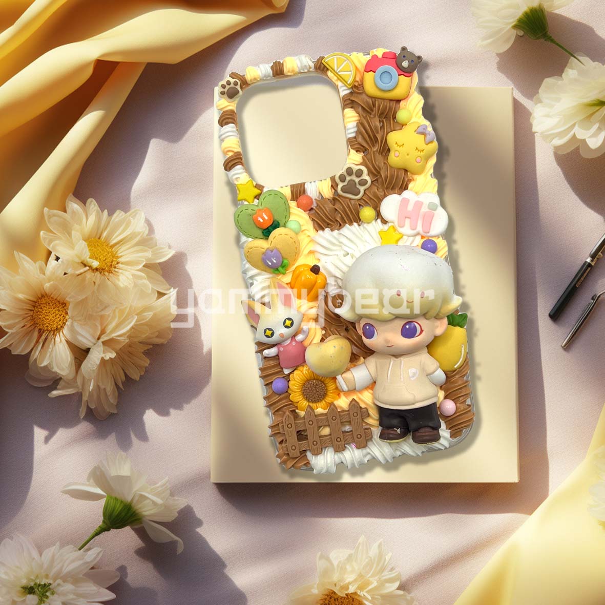 (Dimmo) Decoden Phone case,Personalized Cream Glue Phone Case