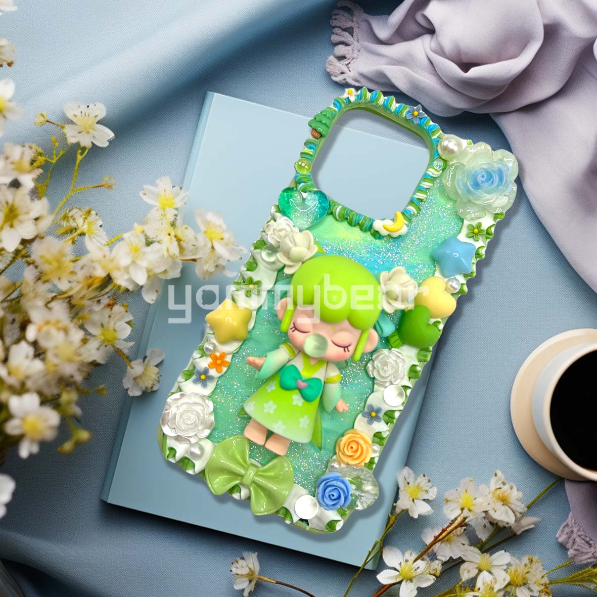 (Nanci) Decoden Phone case,Personalized Cream Glue Phone Case