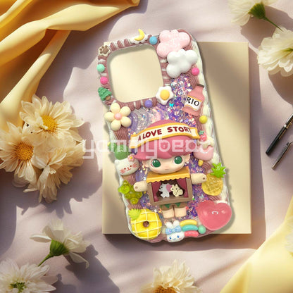 (Dimmo) Decoden Phone case,Personalized Cream Glue Phone Case