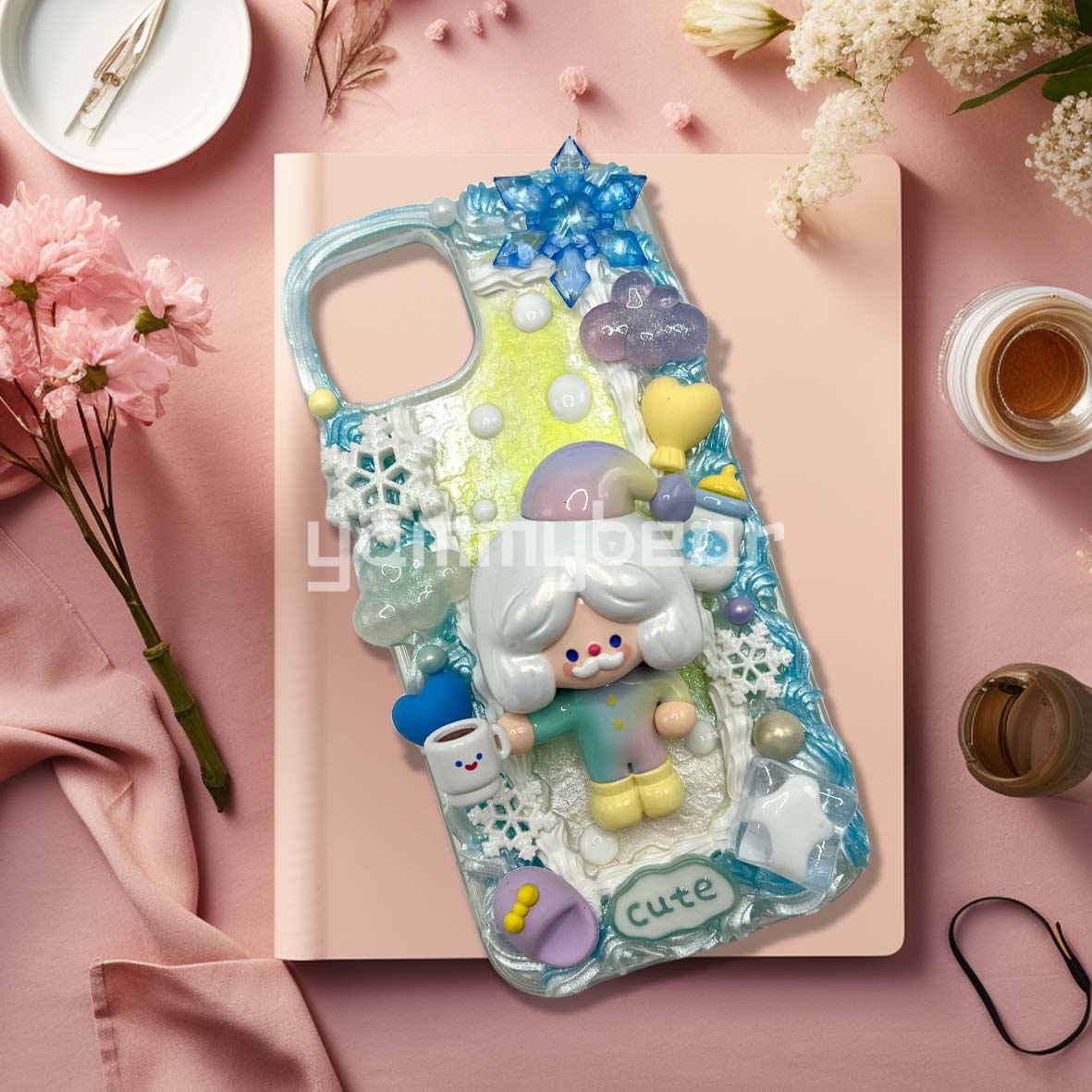 (Rico) Decoden Phone case,Personalized Cream Glue Phone Case