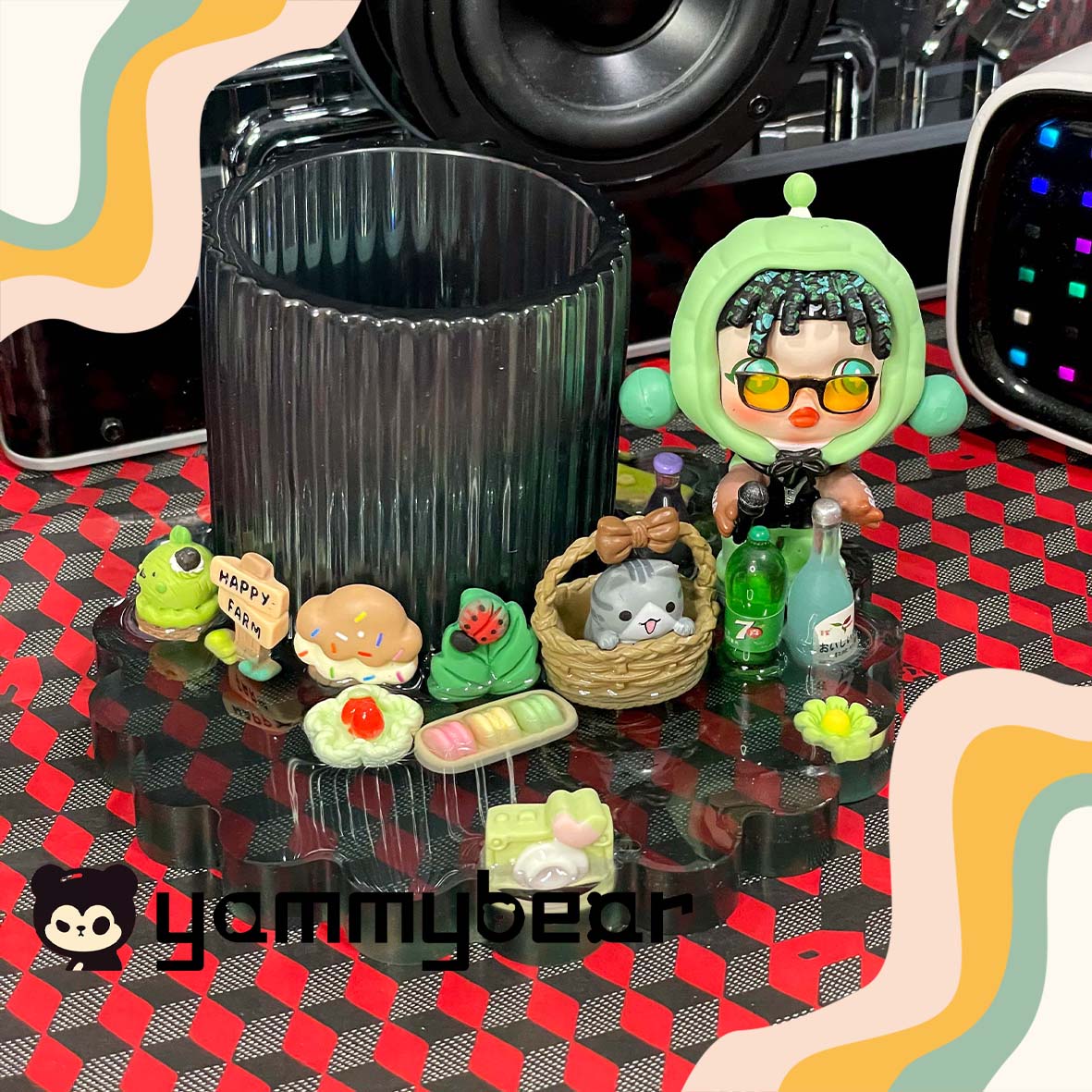 Dark green,Kawaii Phone Holder,Customized mobile phone holders and desktop storage decorations