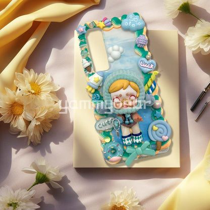 Decoden Phone case, Custom Phone Case, Personalized Phone Case, Cream Glue decoration for any Phonecase