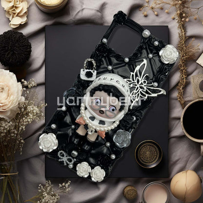 Decoden Phone case, Custom Phone Case, Personalized Phone Case, Cream Glue decoration for any Phonecase