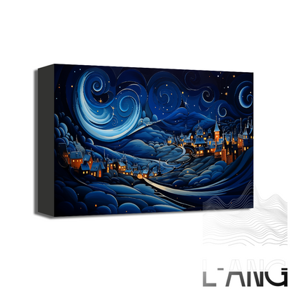 A tribute to Van Gogh's starry canvas,Homage to the master Van Gogh Starry Night canvas painting oil painting art abstract wall art living room decoration Home decor