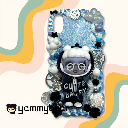 (Skull Panda)) Decoden Phone case,Personalized Cream Glue Phone Case