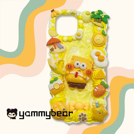 (Sponge Bob) Decoden Phone case,Personalized Cream Glue Phone Case