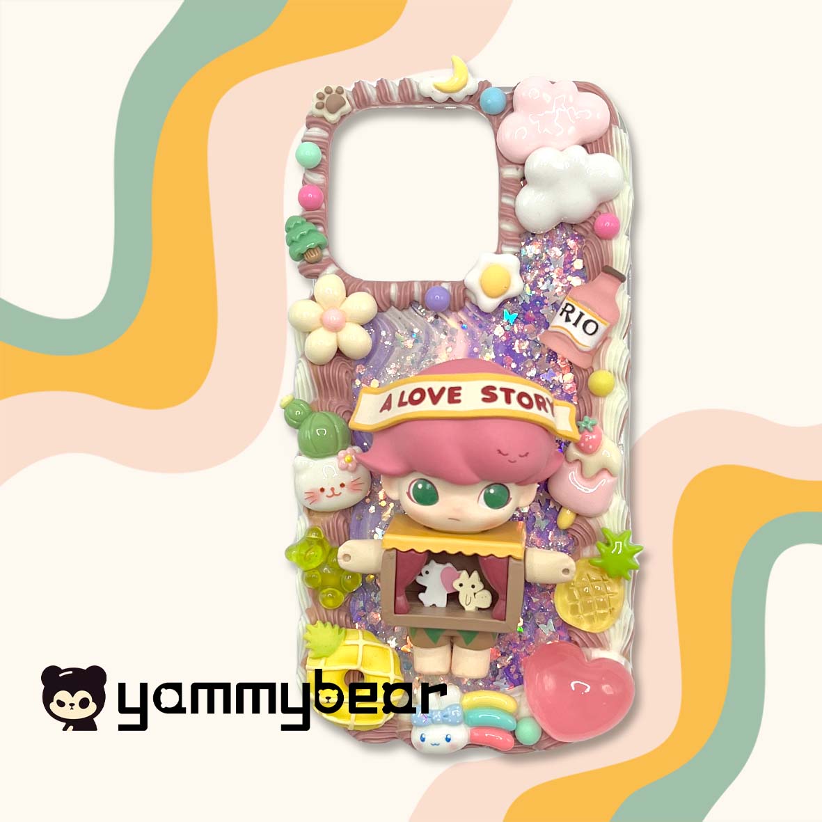 (Dimmo) Decoden Phone case,Personalized Cream Glue Phone Case