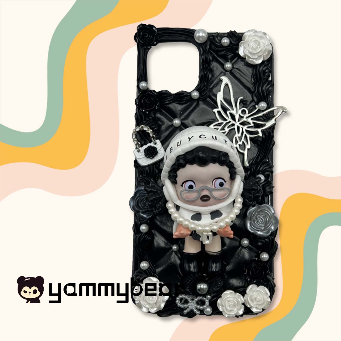 Decoden Phone case, Custom Phone Case, Personalized Phone Case, Cream Glue decoration for any Phonecase