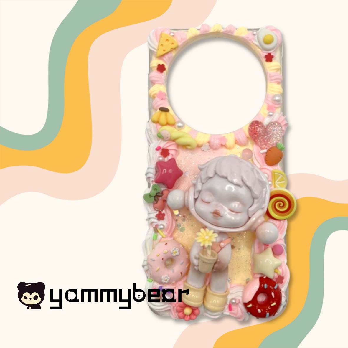 Decoden Phone case, Custom Phone Case, Personalized Phone Case, Cream Glue decoration for any Phonecase