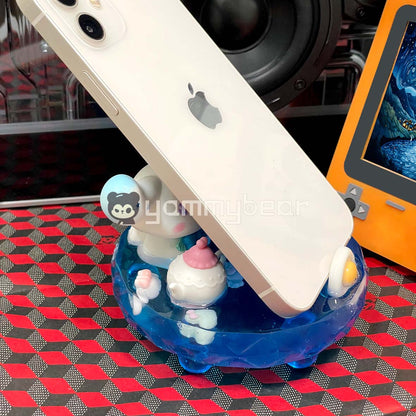 Blue dog,Kawaii Phone Holder,Customized mobile phone holders and desktop storage decorations