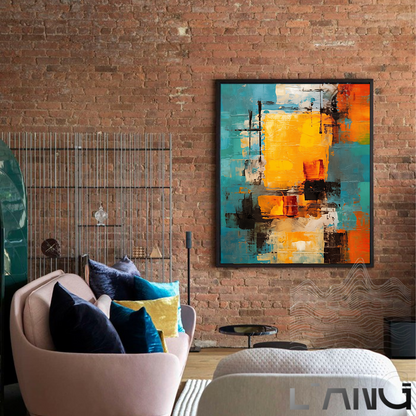 Mark Roscoe's abstract art style, colorful art canvas posters, canvas murals, home decoration images frameless