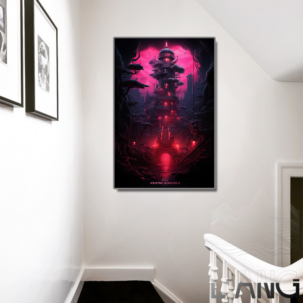 Dark Magic Castle Halloween Haunted House atmosphere art poster painting Horror interior wall decoration painting