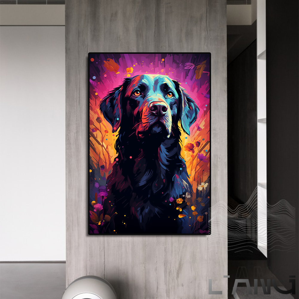 Abstract Pet Art Canvas Painting Posters Prints Animal Cat Dog Wall Pictures for Modern Home Living Room Decor No Frame